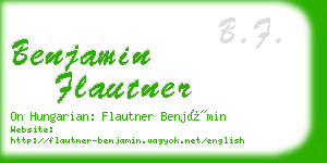 benjamin flautner business card